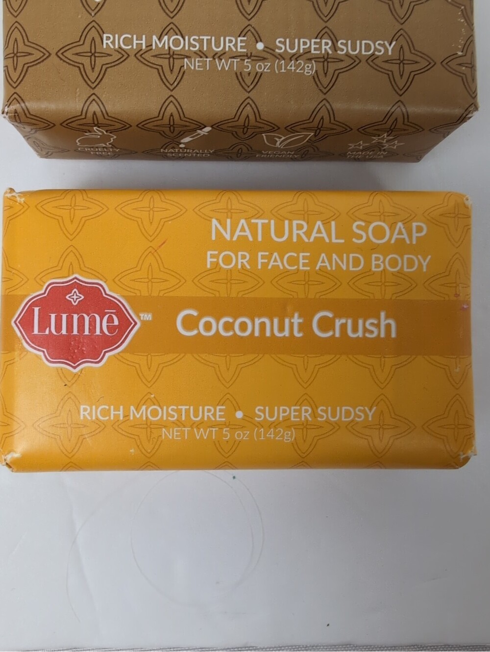 Lume Set Of 3 Soaps Moisturizing. Coconut, Orange, & Vanilla Scented Bar Soap - Picture 3 of 6